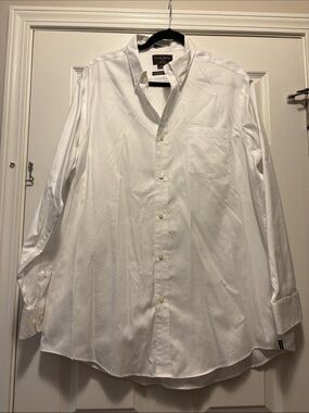 Black Brown 1826 Men's White Button-Down Dress Shirt
